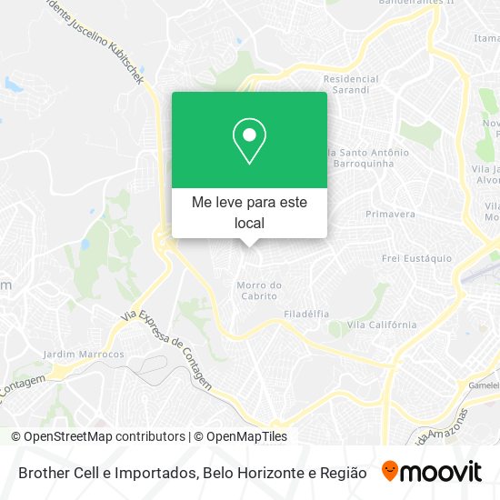 Brother Cell e Importados mapa