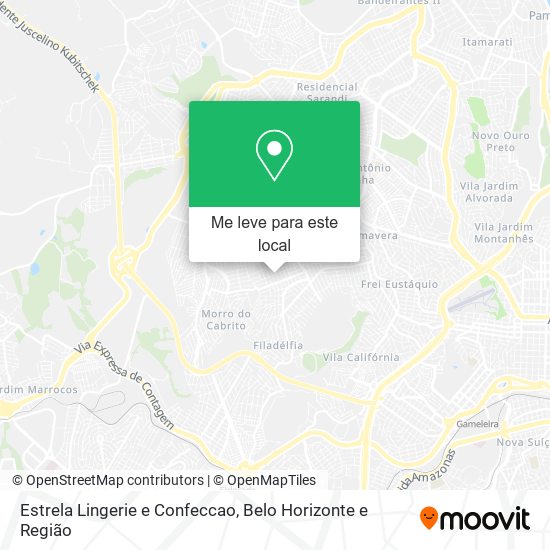 Estrela Lingerie e Confeccao mapa