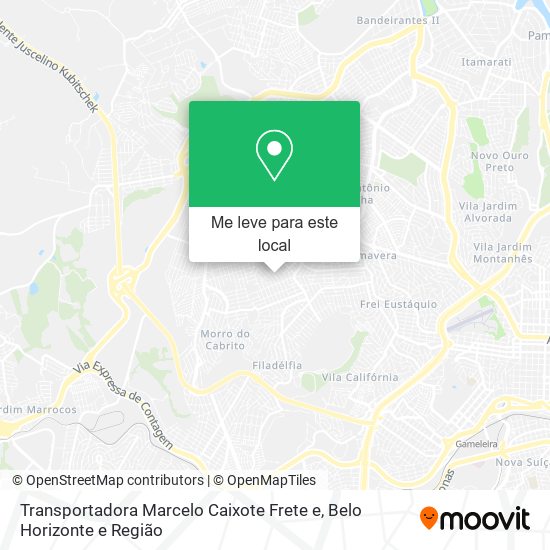 Transportadora Marcelo Caixote Frete e mapa