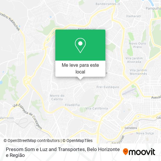 Presom Som e Luz and Transportes mapa