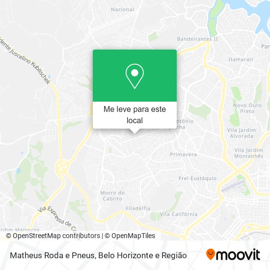 Matheus Roda e Pneus mapa