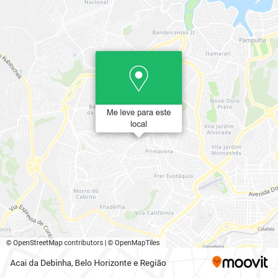 Acai da Debinha mapa