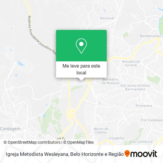 Igreja Metodista Wesleyana mapa