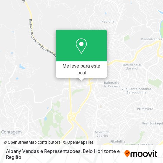 Albany Vendas e Representacoes mapa