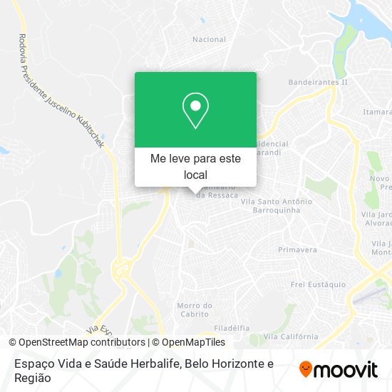 Espaço Vida e Saúde Herbalife mapa