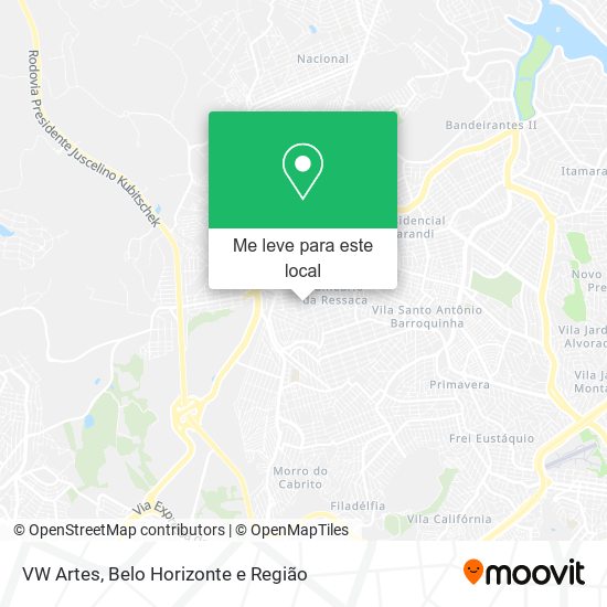 VW Artes mapa