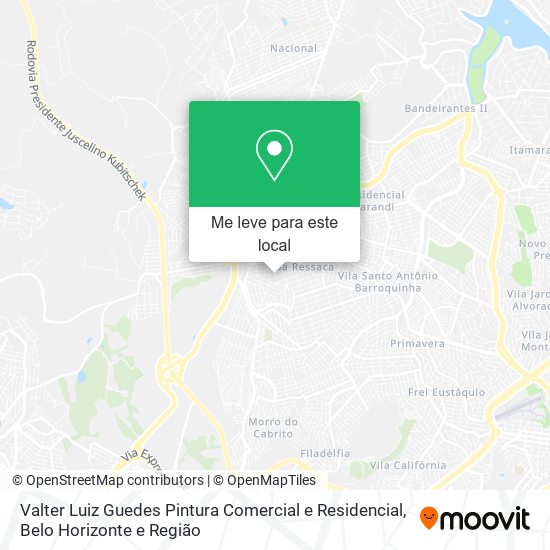 Valter Luiz Guedes Pintura Comercial e Residencial mapa