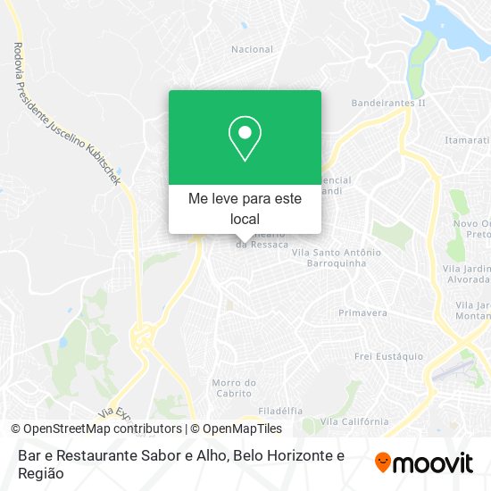 Bar e Restaurante Sabor e Alho mapa