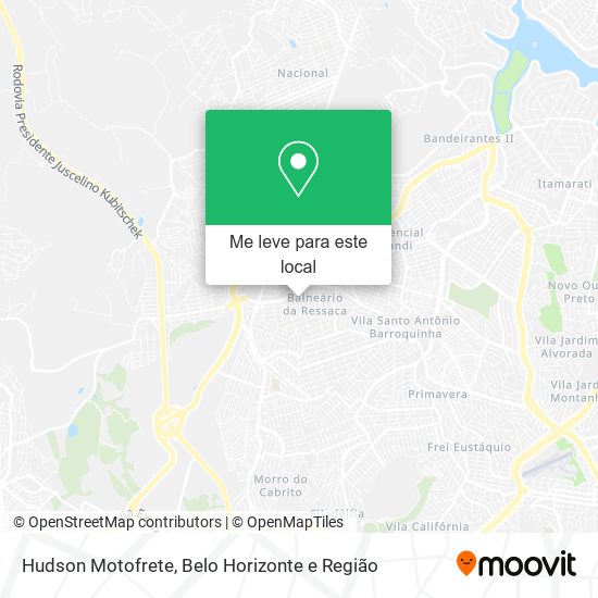 Hudson Motofrete mapa