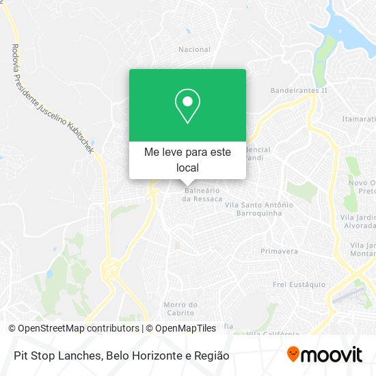 Pit Stop Lanches mapa