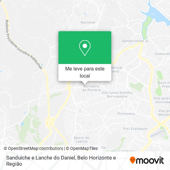 Sanduiche e Lanche do Daniel mapa