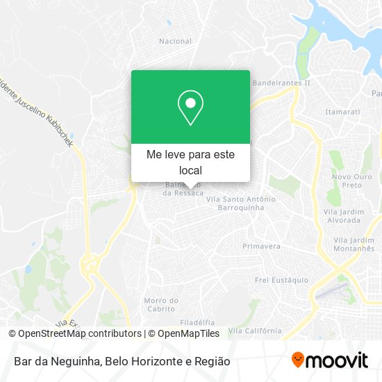 Bar da Neguinha mapa