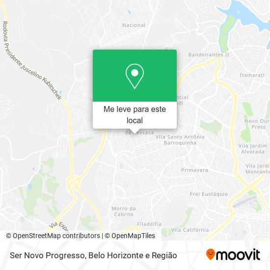 Ser Novo Progresso mapa