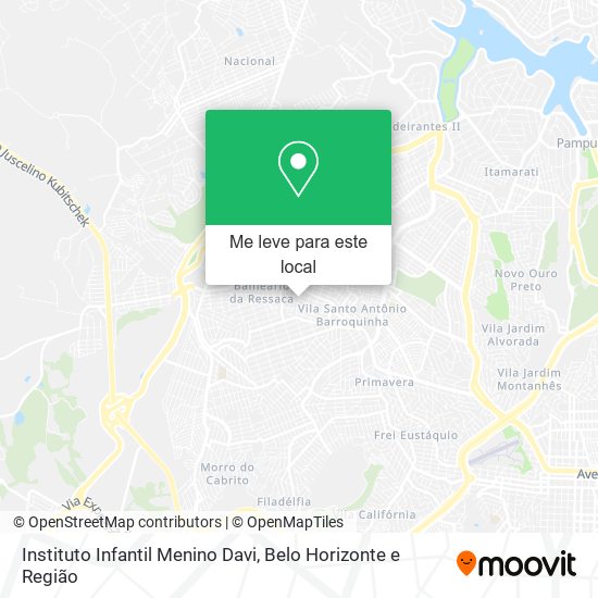 Instituto Infantil Menino Davi mapa