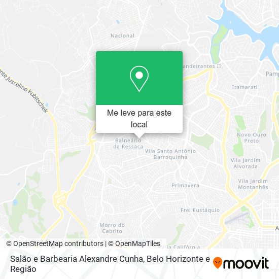 Salão e Barbearia Alexandre Cunha mapa