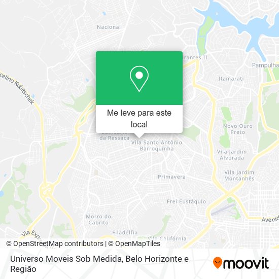 Universo Moveis Sob Medida mapa