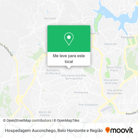 Hospedagem Auconchego mapa