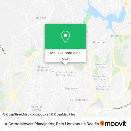 A Coroa Moveis Planejados mapa