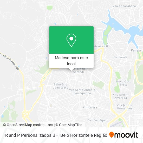 R and P Personalizados BH mapa