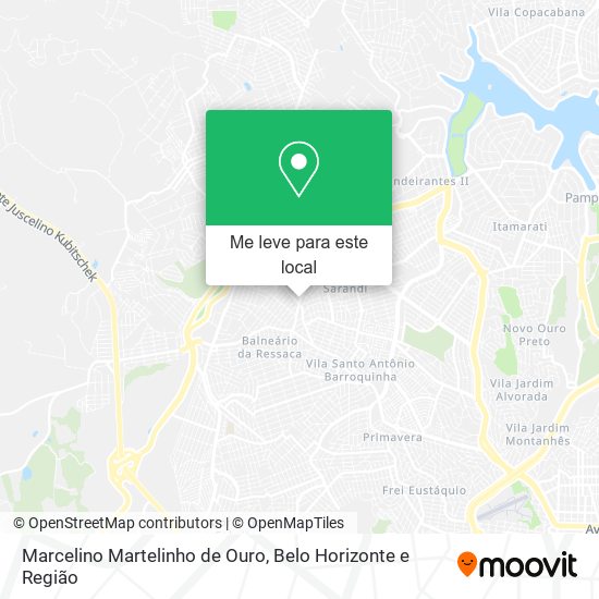 Marcelino Martelinho de Ouro mapa