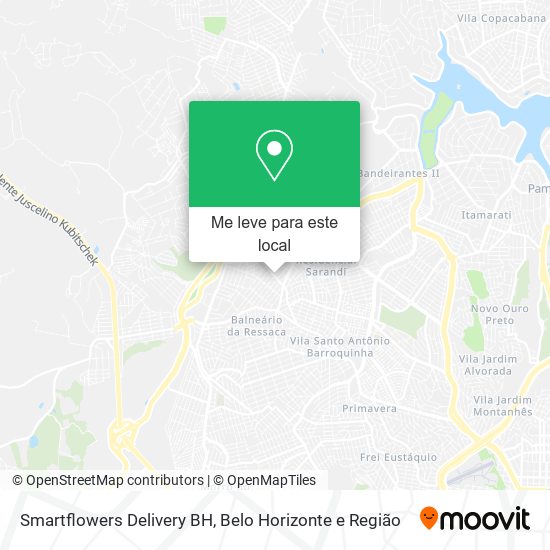 Smartflowers Delivery BH mapa