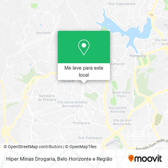 Hiper Minas Drogaria mapa