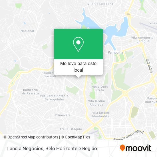 T and a Negocios mapa