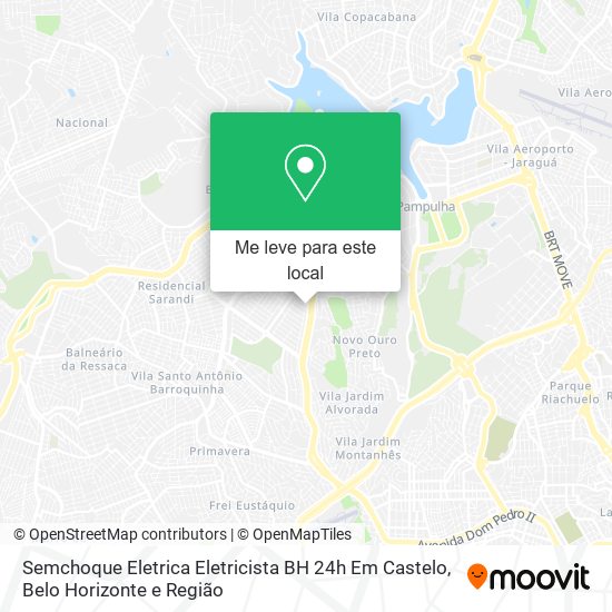 Semchoque Eletrica Eletricista BH 24h Em Castelo mapa