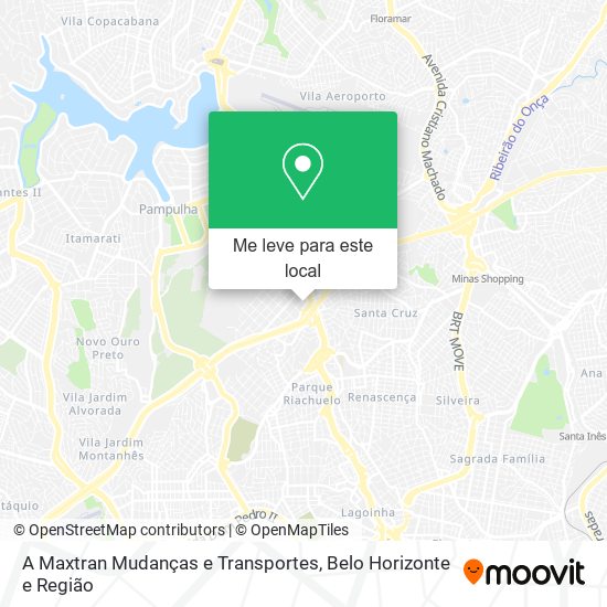 A Maxtran Mudanças e Transportes mapa