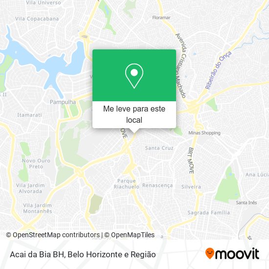 Acai da Bia BH mapa