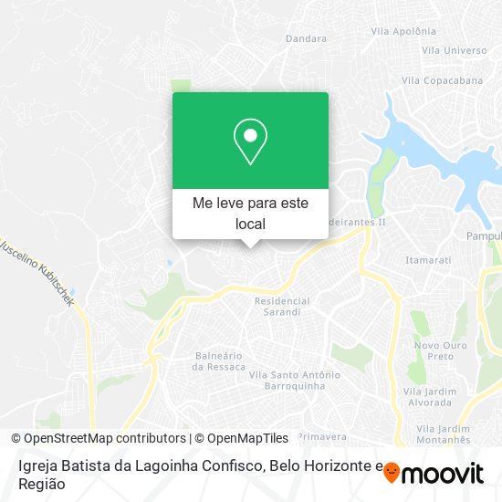 Igreja Batista da Lagoinha Confisco mapa