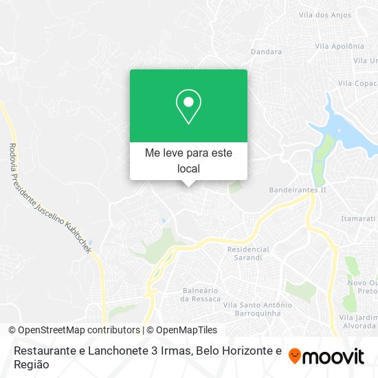 Restaurante e Lanchonete 3 Irmas mapa