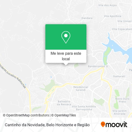 Cantinho da Novidade mapa