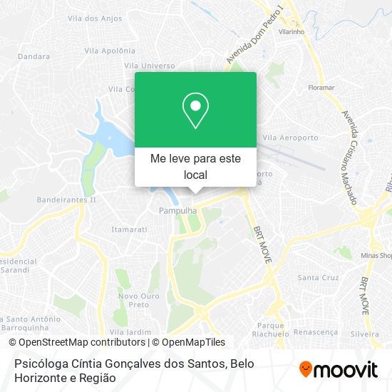 Psicóloga Cíntia Gonçalves dos Santos mapa