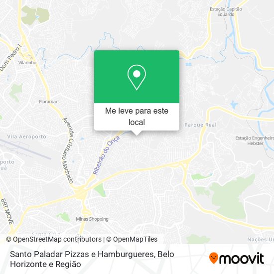 Santo Paladar Pizzas e Hamburgueres mapa