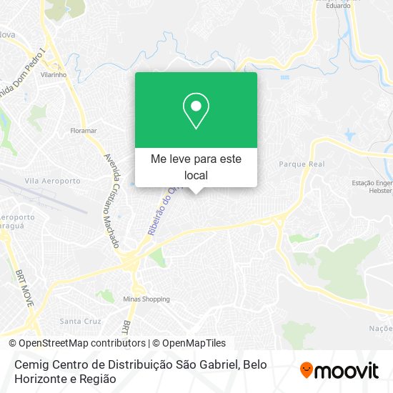 Cemig Centro de Distribuição São Gabriel mapa