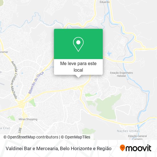 Valdinei Bar e Mercearia mapa