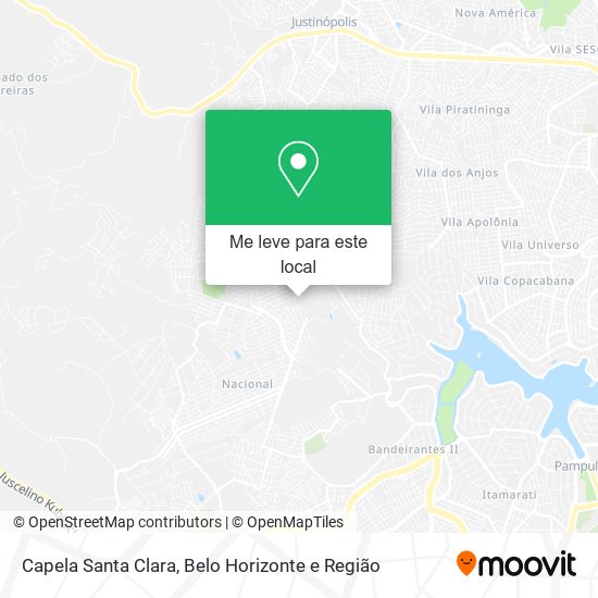 Capela Santa Clara mapa