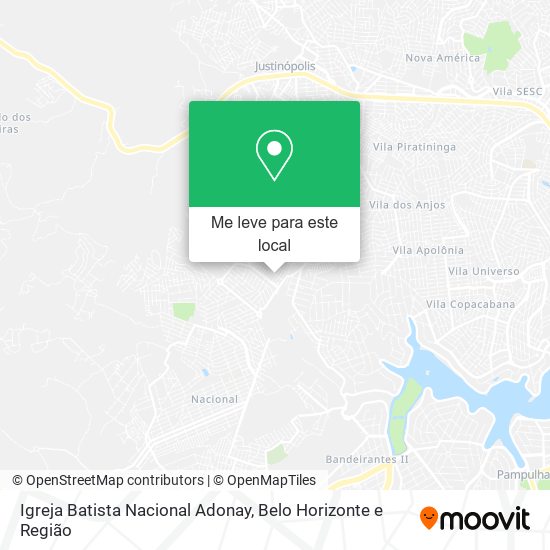 Igreja Batista Nacional Adonay mapa