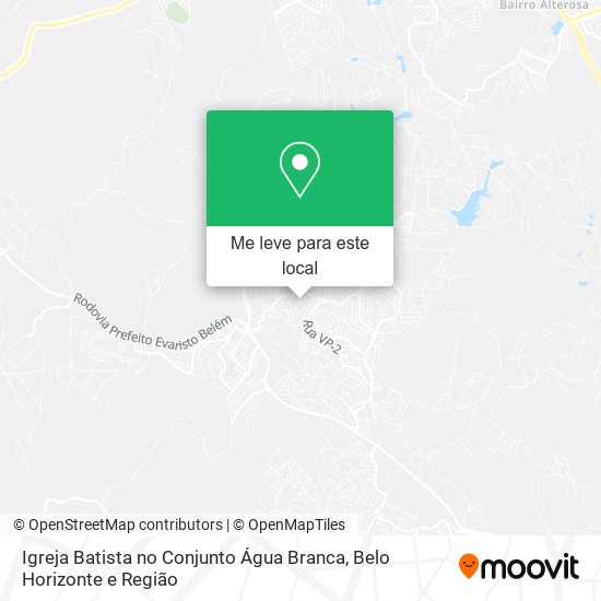Igreja Batista no Conjunto Água Branca mapa