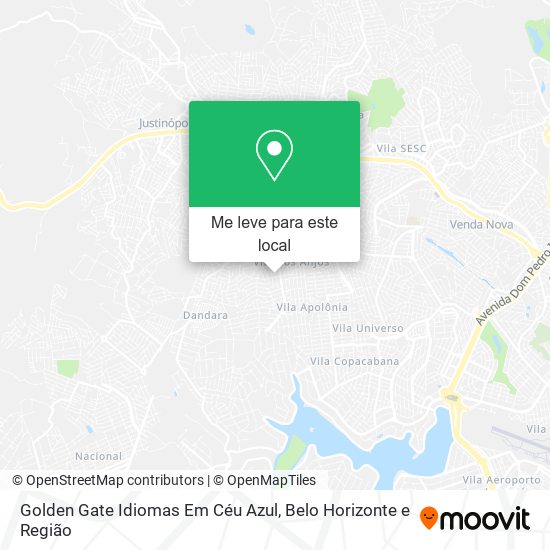 Golden Gate Idiomas Em Céu Azul mapa