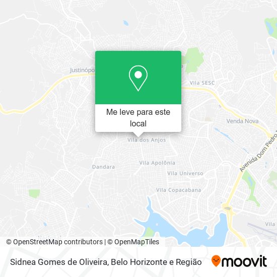 Sidnea Gomes de Oliveira mapa