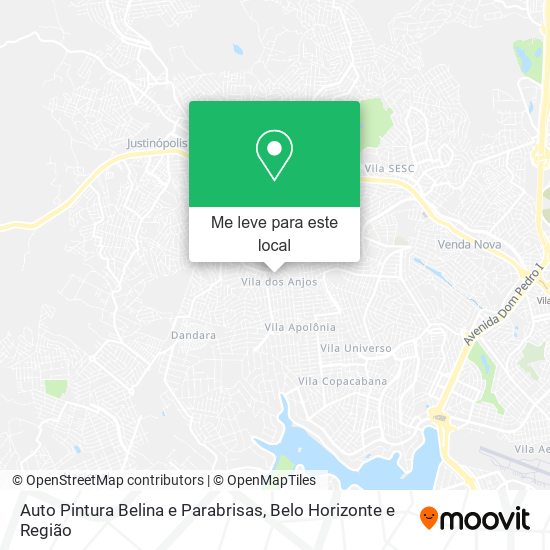 Auto Pintura Belina e Parabrisas mapa