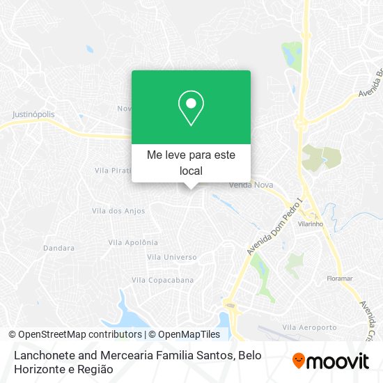Lanchonete and Mercearia Familia Santos mapa