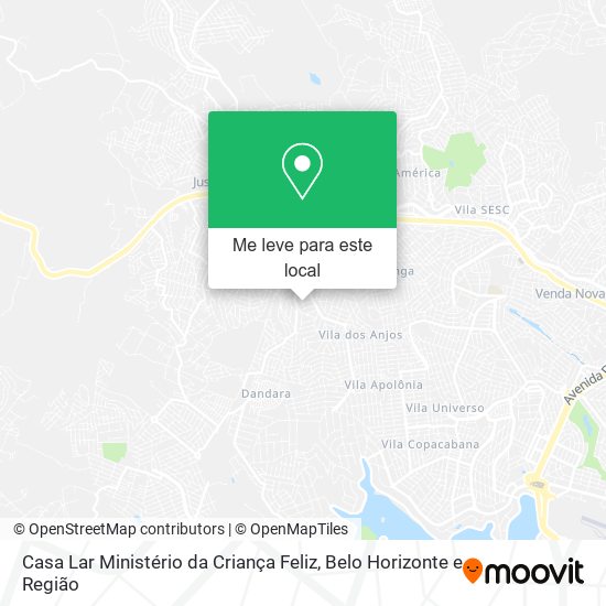 Casa Lar Ministério da Criança Feliz mapa
