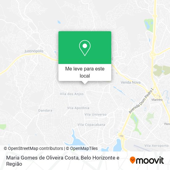 Maria Gomes de Oliveira Costa mapa