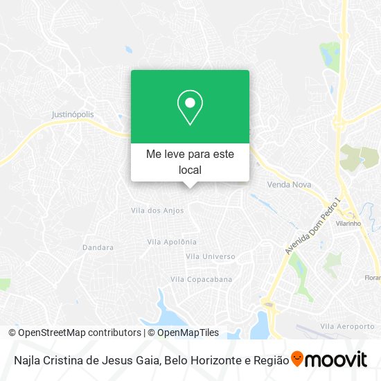Najla Cristina de Jesus Gaia mapa