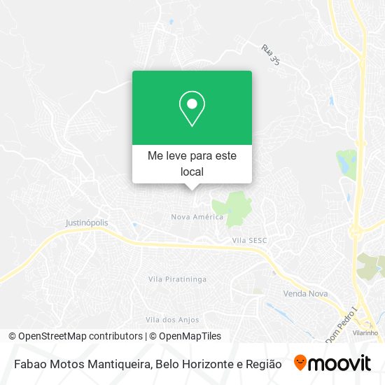 Fabao Motos Mantiqueira mapa