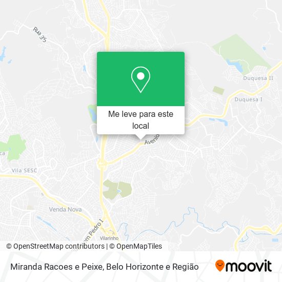 Miranda Racoes e Peixe mapa