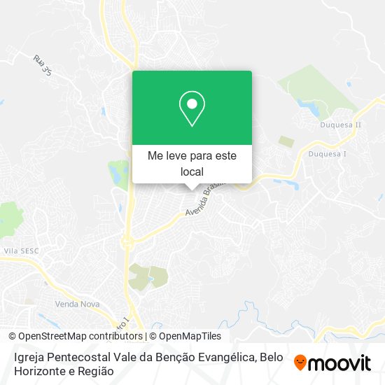Igreja Pentecostal Vale da Benção Evangélica mapa